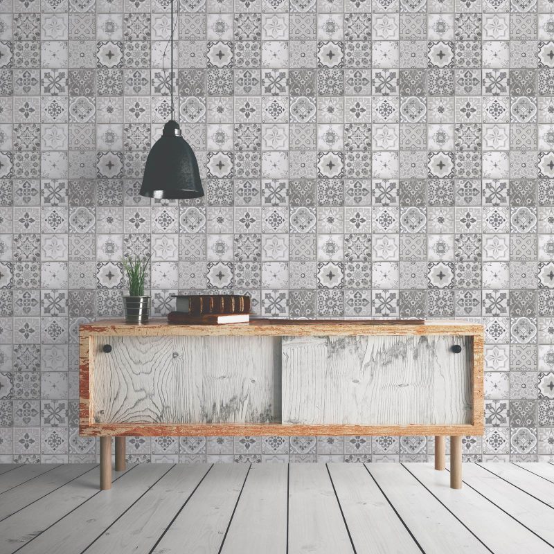 Tile wallpaper in a 